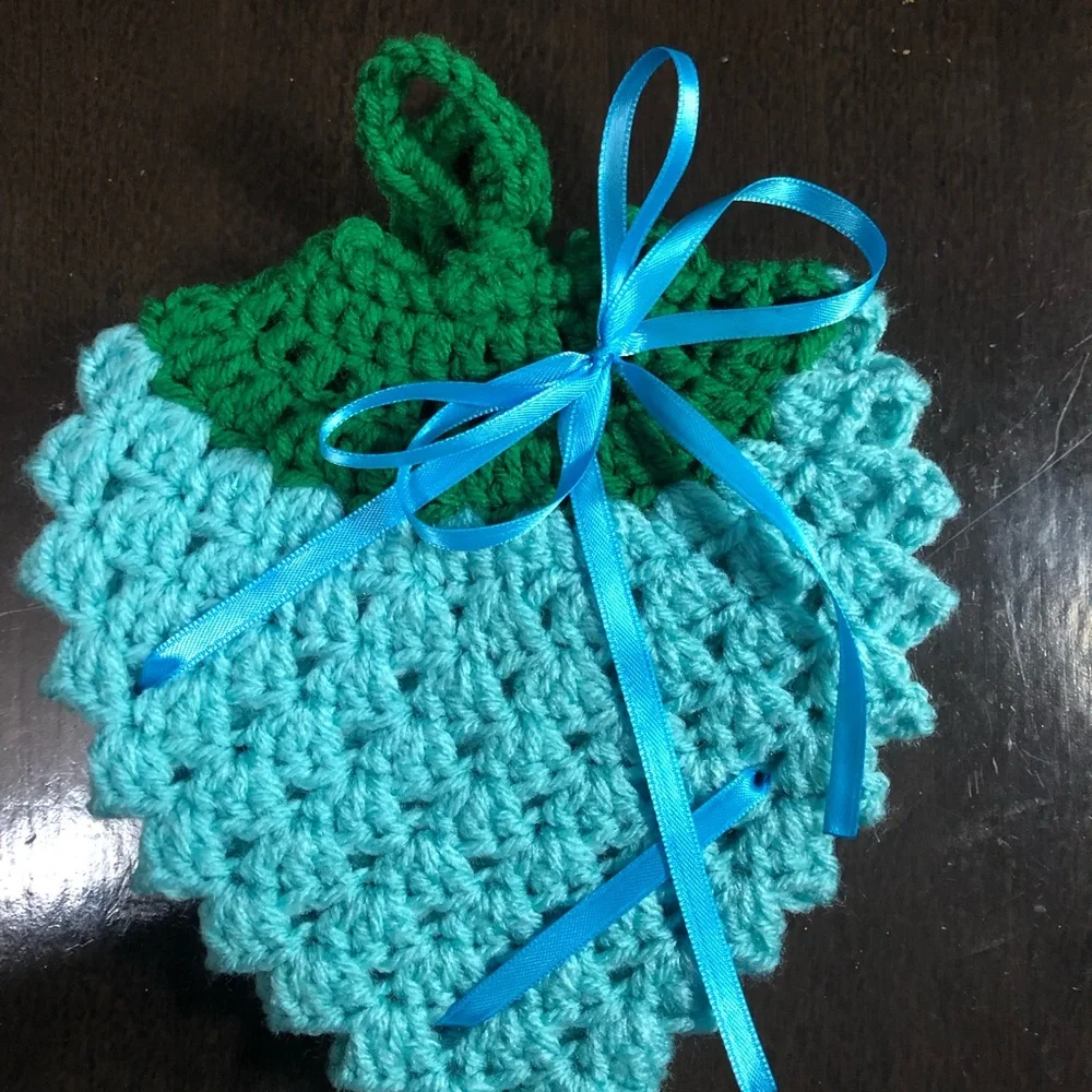 Crochet Strawberry Potholder/ Coaster